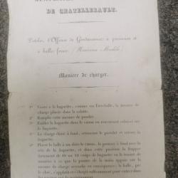 Rare document pour charger le pistolet de gendarmerie