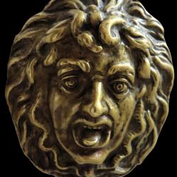Plaque de baudrier de sapeur à la tête de méduse 1er empire