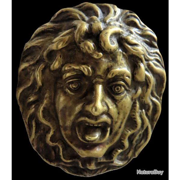 Plaque de baudrier de sapeur  la tte de mduse 1er empire