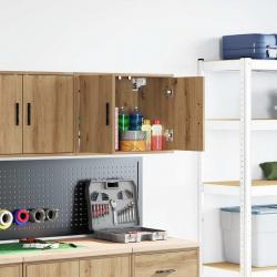Armoire murale de garage chêne artisanal bois d'ingénierie alsavelo