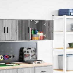 Armoire murale de garage sonoma gris bois d'ingénierie alsavelo