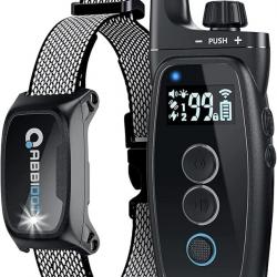 Collier d'Entraînement 1000m Étanche IP67 4 Modes Bip Vibration Choc Électrique Anti-Aboiement