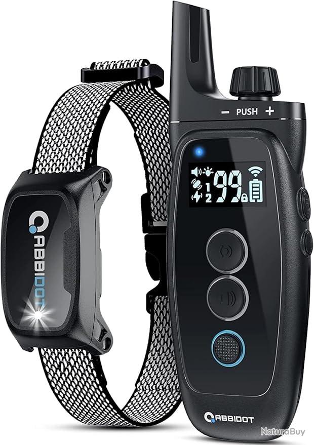 Collier de Dressage Rechargeable Chiens 1000m Bip Vibration Choc ...