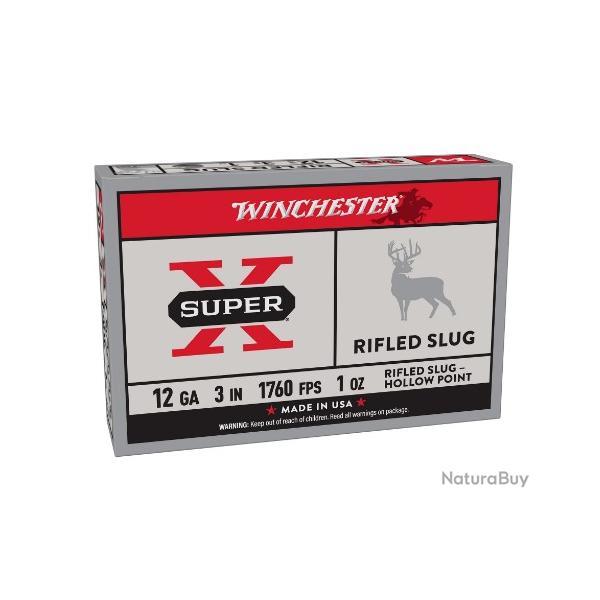 Munitions WINCHESTER super x slug cal.12/76 28g par 5