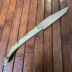 BEAU PETIT COUTEAU PLIANT EN CORNE  COLLECTION TARRY LEVIGNE FRANCE A THIERS TRÈS BON ÉTAT ANNÉE 50