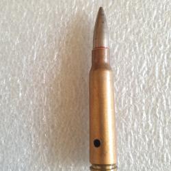 Cartouche 7.5 Mas 36 neutralisée, sertissage ogive rouge, datée 1947 (M 48.OC)