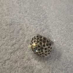 Bague cristaluna princesse acrylique transparent swarovski dorado light colorado topaz neuf 100501d1