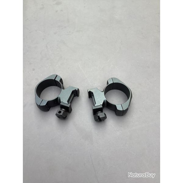 Colliers 30 mm rail 21 mm avec encoche