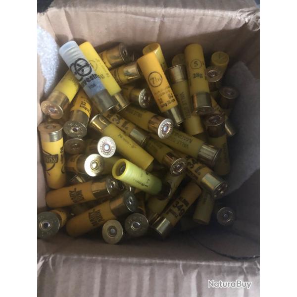 a saisir lot  de plus  5kg de cartouche magnum 76., cal 20 . plombs, acier, toute marque+  balle .