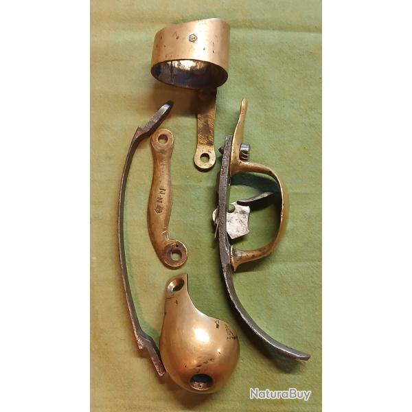 Lot garnitures de pistolet cavalerie an 13