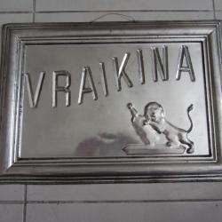 Plaque publicitaire en alu Vraikina 1910-1920