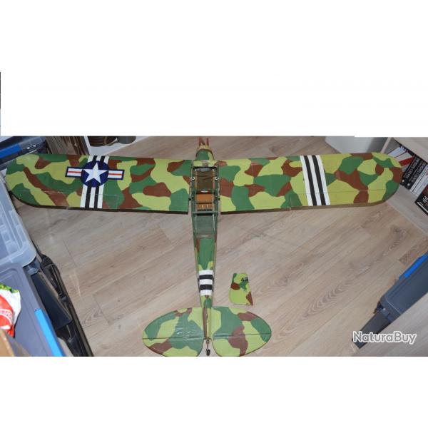 Maquette avion Piper l 4 grasshopper ancienne 180 cm  restaurer USA WW2 Aviation 39/45