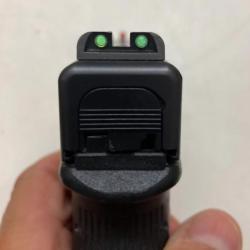 Hausse et Guidon TRUGLO FIBRE OPTIQUE pour Glock