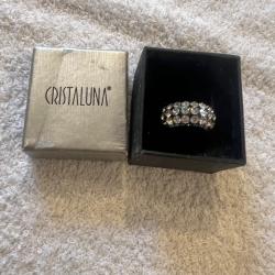 Bague cristaluna  acrylique transparent swarovski cristal  100 208 00
