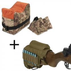 Repose-joue Tactique avec Porte-Munitions  pour Fusil .308/.300 Nylon Ambidextre Chasse/ Tir Tang