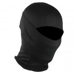 Masque Tactique Complet en Silicone et Tissu Elastique Camouflage pour Chasse Airsoft Vélo Noir
