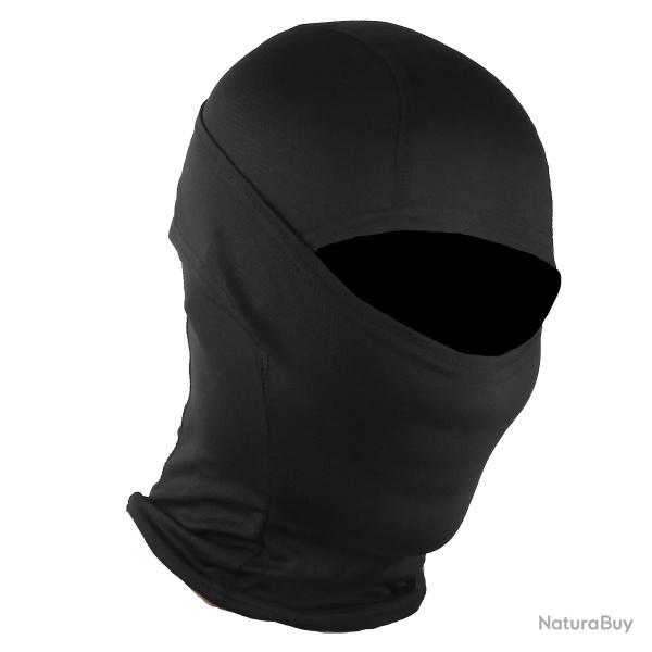Masque Tactique Complet en Silicone et Tissu Elastique Camouflage pour Chasse Airsoft Vlo Noir