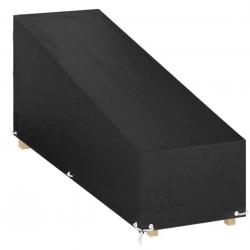 Housse noire pour chaise longue 200x65x35/60 cm en polyéthylène - Protection saisonnière extérieure
