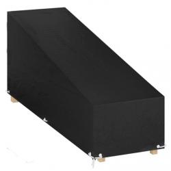 Housse noire en polyéthylène pour chaise longue 205x75x40/70 cm - Protection pluie et UV