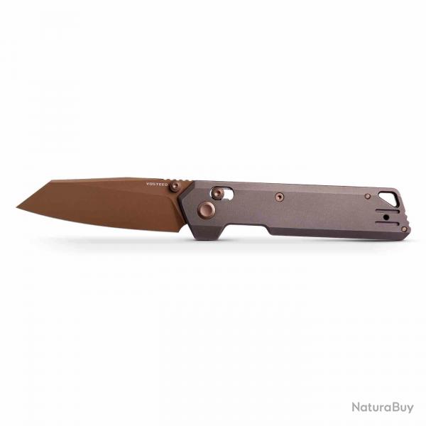 Couteau VOSTEED Parallel Manche Titane Purple Lame Acier S35VN Copper Dune Crossbar Lock VOSA3505