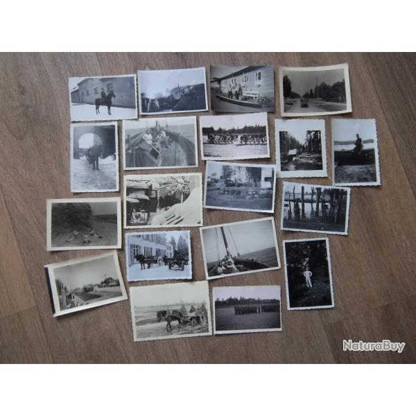 lot de 19 photos Allemande 2 ww document militaire