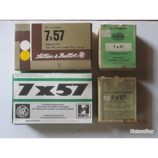 55 cartouches(balles) Cal 7x57
