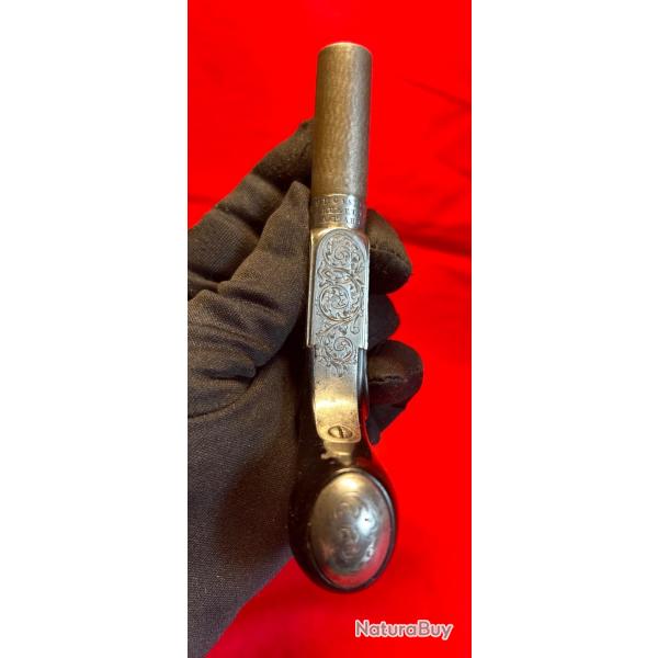 Exceptionnel et rare pistolet  percussion sign " Gastine Renette  Paris "