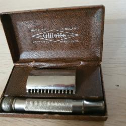 Rasoir Gilette WWI WWII made in England made in USA paquetage soldat équipement Tommy GI officier
