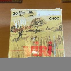 25 Cartouches VIRI Choc Calibre 20/67 N°9