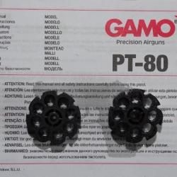 Barillets (2) 8 coups pour GAMO PT-80 en cal.4,5mm