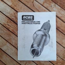 Notice mode d'emploi rechargement outils RCBS