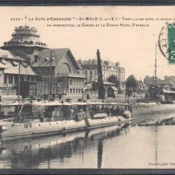 CPA- Marine Militaire -" LA COTE DEMERAUDE " ST - MALO ( I-ET - V ) TORPILLEUR DANS LE A FLOT N°3726