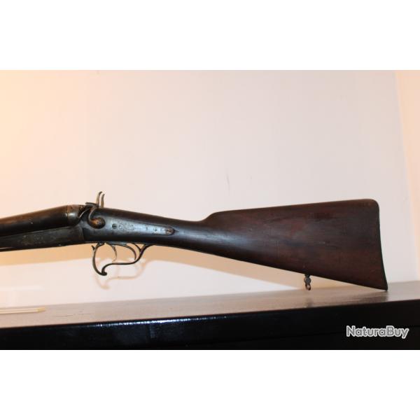 fusil a percussion centrale ,a chien extrieurs  Type Lefaucheux Cal 12/65
