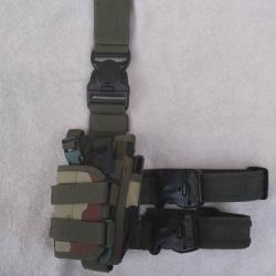 Holster tactique de cuisse Camouflage C.E