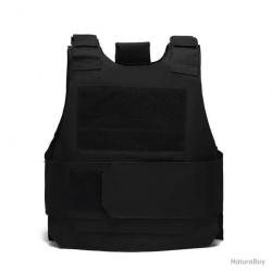 Gilet tactique porte plaques - noir - LIVRAISON GRATUITE