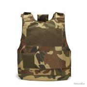 Gilet tactique pour hommes, gilet tactique militaire de l'armée en polyester pour camping extérieur, chasse, pêche, randonnée, airsoft, jeu de guerre