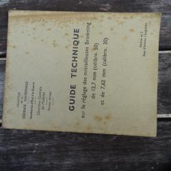 guide technique sur le réglage des mitrailleuses browning
