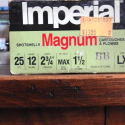 A cartouches impériales 20 dans une boite de 25 calibre 12 magnum en 76 grosseur du plomb BB oies