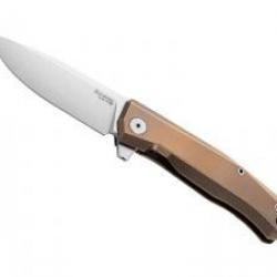 Couteau Lionsteel MYTO lame acier M390 Bohler satiné +manche titanium 6AL4V bronze