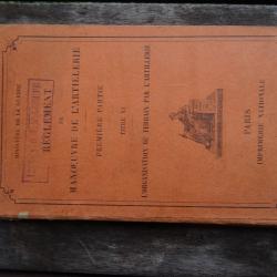 organisation du terrain par l'artillerie 1934