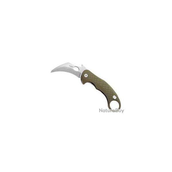 Couteau Karambit Lionsteel  LEONE VERT lame Hawkbill  trou acier CPM MagnaCut+finition stonewashed