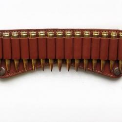 CARTOUCHIERE DE CEINTURE EN CUIR POUR ARMES RAYES
