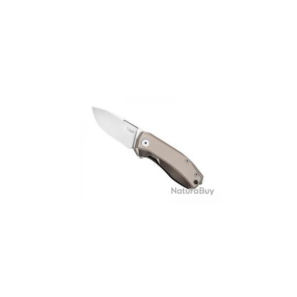 Couteau Lionsteel NANO lame acier CPM MagnaCut satin +manche titanium 6AL4V bronze