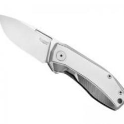 Couteau Lionsteel NANO lame acier CPM MagnaCut satiné +manche titanium 6AL4V gris