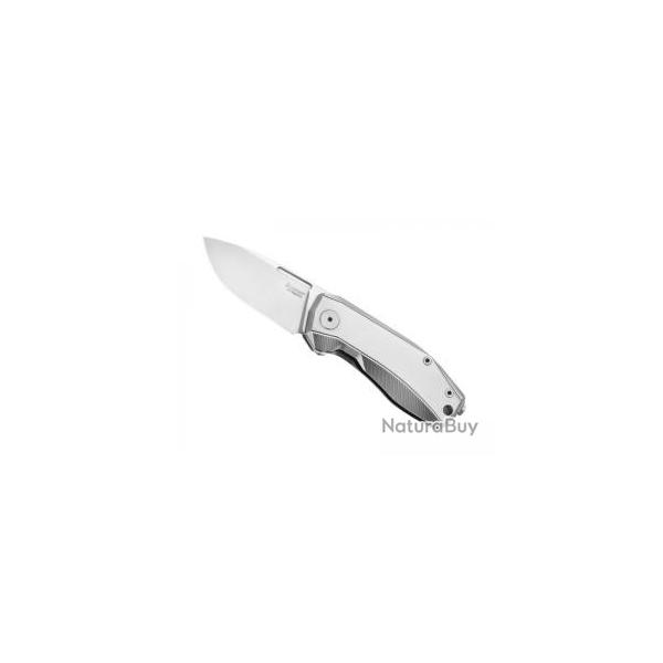 Couteau Lionsteel NANO lame acier CPM MagnaCut satin +manche titanium 6AL4V gris