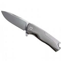 Couteau Lionsteel ROK lame acier M390 Bohler satiné +manche titanium 6AL4V gris