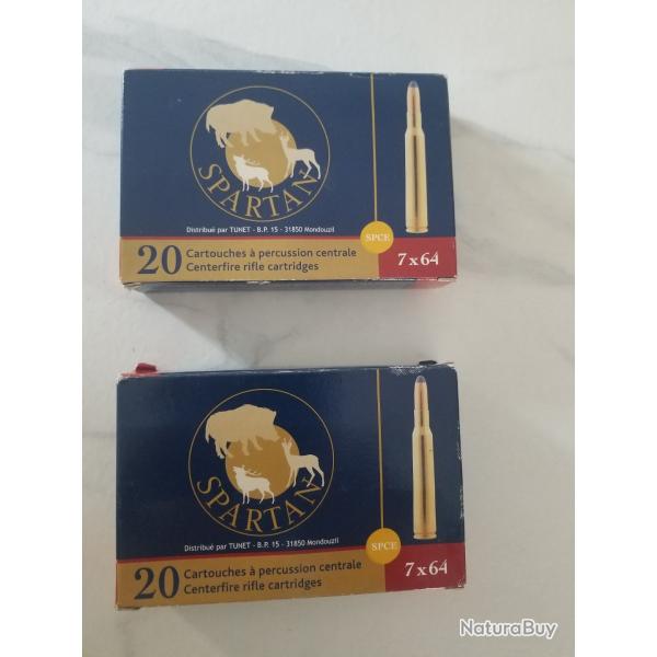 Deux boites 7x64 Spartan.