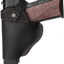 Holster pour gaucher en cuir - noir - LIVRAISON GRATUITE