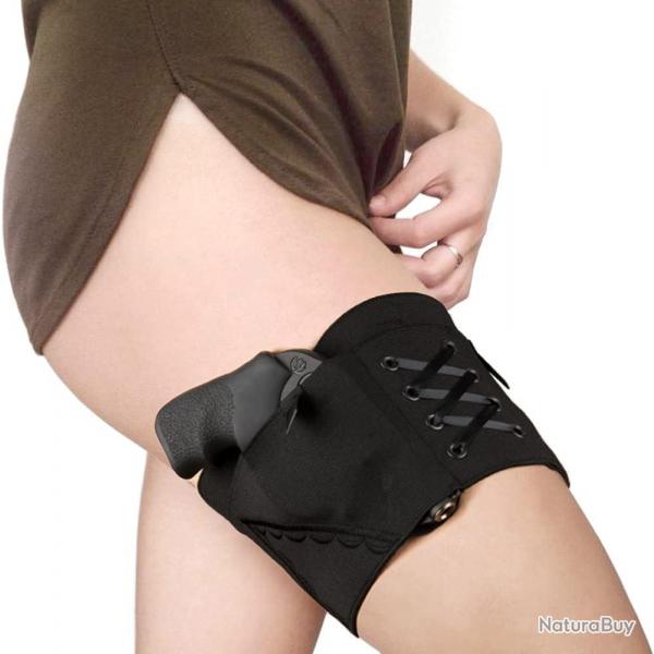 Holster de cuisse pour femme port dissimul - ambidextre - noir - LIVRAISON GRATUITE