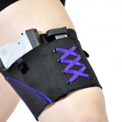 Holster de cuisse pour femme port dissimulé - gauchère ou droitière - violet - LIVRAISON GRATUITE